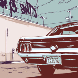 Ford Mustang - dessin eugenie lavenant - ultradesign